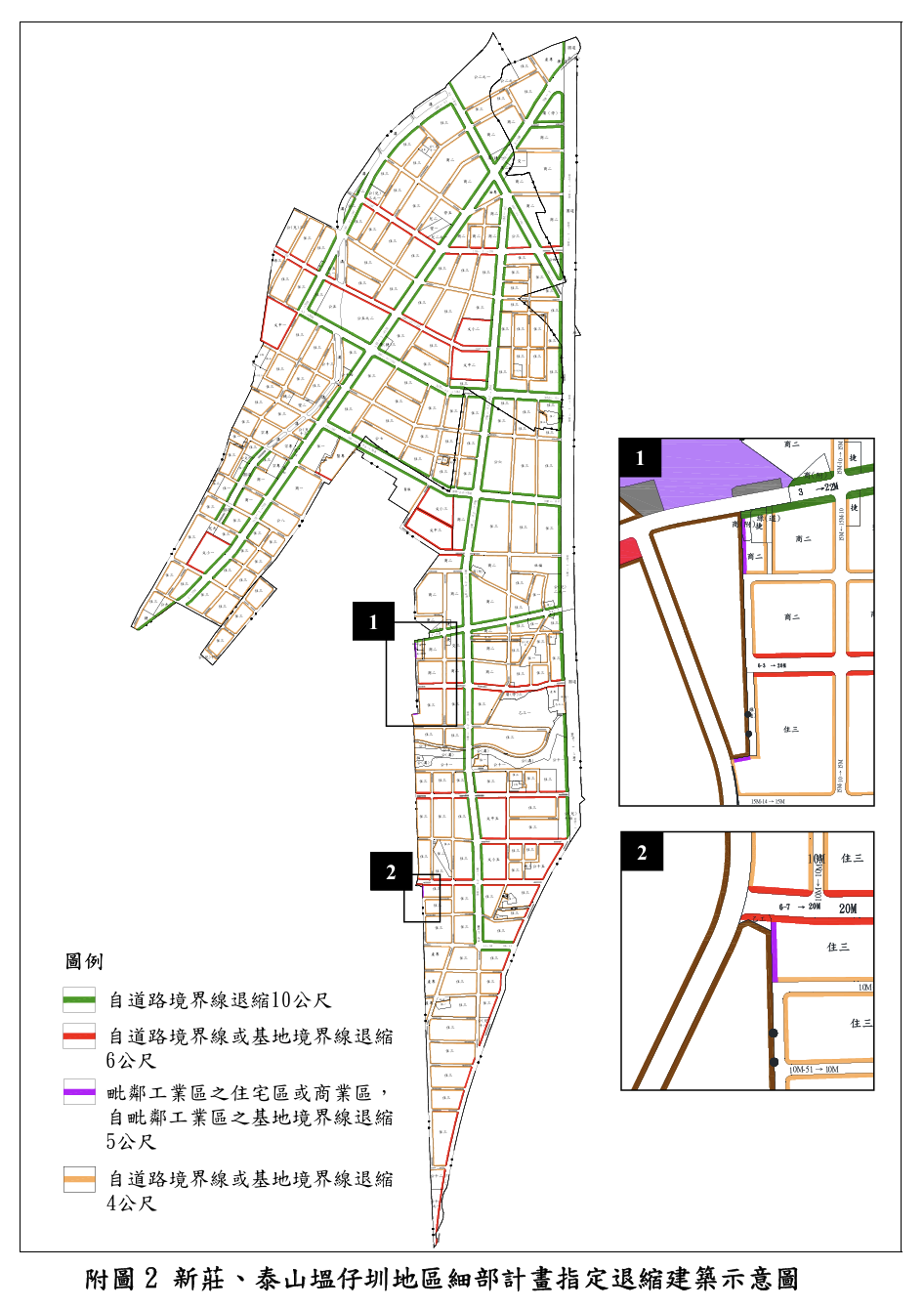 指定退縮建築示意圖